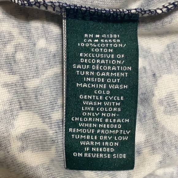 Lauren Ralph Lauren Crewneck T-Shirt Ikat Print Cotton Women’s Size L - Picture 9 of 9
